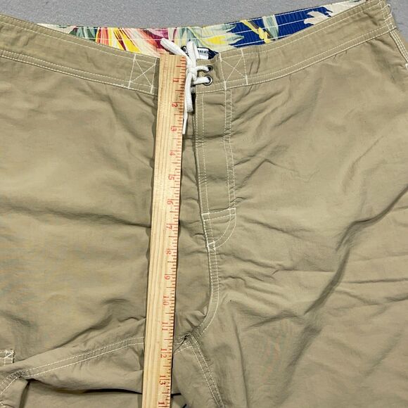 Polo‎ Ralph Lauren Board Shorts Men 36 Large Swim Shorts Cargo Lined Beige - Picture 7 of 12